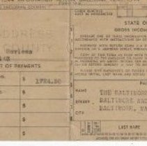 John W. Lewis's 1944 income tax information form