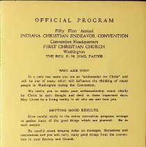 1939 Indiana Christian Endeavor Convention held in Washington