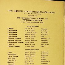 1939 Indiana Christian Endeavor Convention held in Washington