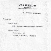 History of the Joseph & Marie Cabel family (ca. 1925-1930)