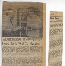 1971 article about the blood bank at the Daviess County Hospital