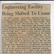 1971 article about Crane Naval Ammuition Depot
