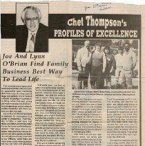 Article about Joe & Lynn O'Brian's business in Washington (ca. 1990)