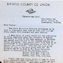 1939 Indiana Christian Endeavor Convention Held in Washington