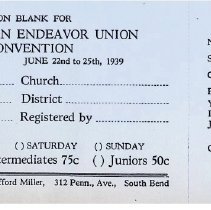 1939 Indiana Christian Endeavor Convention Held in Washington