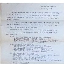 1939 Indiana Christian Endeavor Convention Held in Washington