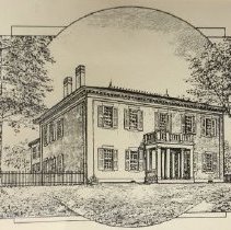 Lithograph of Harned House in Washington