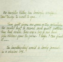 Note about four quilt blocks