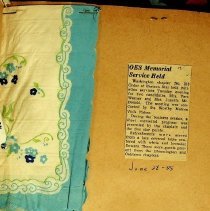 1955-1956 scrapbook for Order of Eastern Star in Washington