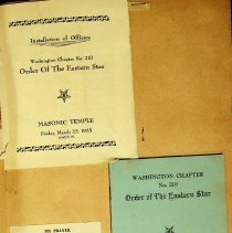 1955-1956 scrapbook for Order of Eastern Star in Washington