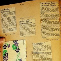 1955-1956 scrapbook for Order of Eastern Star in Washington