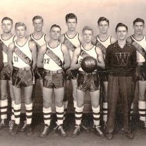 1944-1945 basketball team at Washington Catholic High School
