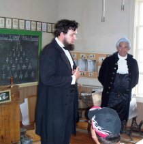 Dean Dorrell & Tim Wright presenting as Abe Lincoln & George Washington
