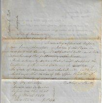 1851 oath by Matthew Brett as Daviess County Auditor