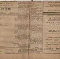 1923 Odon Journal newspaper (bottom of page eight)