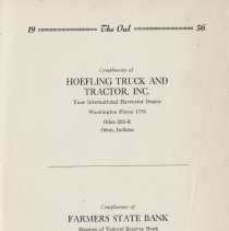 "The Owl" (1956) Elnora High School yearbook