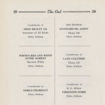 "The Owl" (1956) Elnora High School yearbook