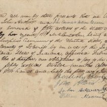 1840 promissory note for $50 owed to Daviess County