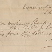 1871 cancelled check for $30.25 written by Matthew L. Brett