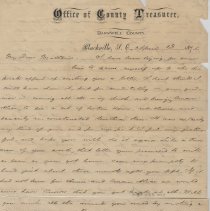 1871 letter from Samuel Graham to Matthew L. Brett