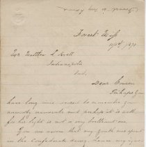 1871 letter to Matthew L. Brett from a cousin in Mississippi