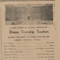 1941-1942 principal & teachers at Elmore Township School