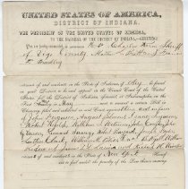 1864 summons issued to Matthew L. Brett & signed by Roger B. Taney