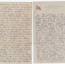 1918 letter from Roy to "Dear Home Folks" during WW I