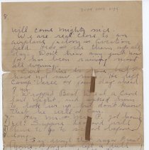 1918 letter from Roy to "Dear Home Folks" during WW I