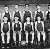 1949-1950 boys basketball team at Longfellow School