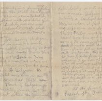 1918 letter from Pvt. Ralph Burrell to his father shortly after end of  WW