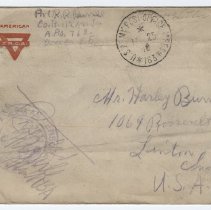 1918 letter from Pvt. Ralph Burrell to his father shortly after end of  WW