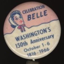 Washington's 150 year anniversary button
