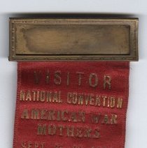 Visitor ribbon to 1933 American War Mothers Convention