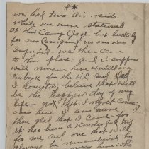 1918 letter from Pvt. Charles Hindman shortly after end of  WW I