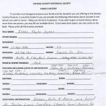 Isaac "Taylor" Lyons & Ruth (Hayden) Lyons family history