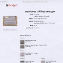 Reports about Crecelius & Gilliatt families