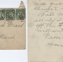 1918 letter from Pvt. W. O. Freed to his mother in Odon