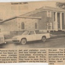 1984 article about renovation of the Gill Funeral Home in Washington