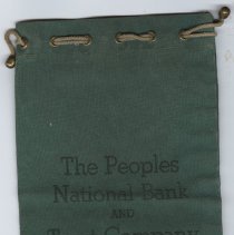 Peoples Bank deposit bag (ca. 1950-1960)