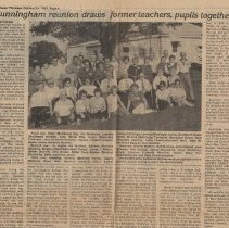 1985 reunion of former students & teachers at the Cunningham School