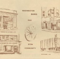 Catherine Homann's drawing of four banks in Washington (ca. 1978)