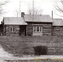 Cameron Greenwood's log home in Elnora (ca. 1978)