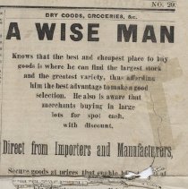1879 newspaper ad for Cabel & Kauffman in Washington