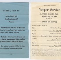 1966 Vesper Service at Daviess County Fair