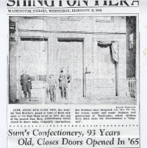 1959 article about closing of Sum Brothers in Washington