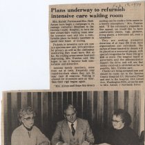 1979 campaign to refurbish waiting room at Daviess County Hospital