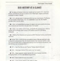 Report about the history of the Daviess County Hospital (ca. 2009)