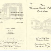 1998 dedication of addition to the Carnegie Public Library in Washington
