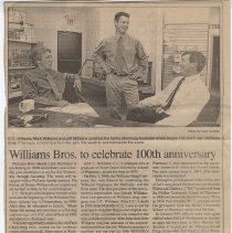 1999 article about the history of Williams Brothers pharmacy in Washington